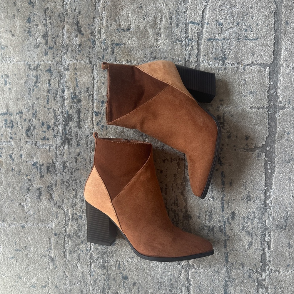 Stylish Tan Suede Ankle Boots